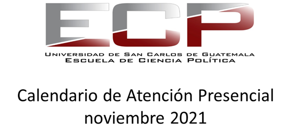 Calendario de Atención Presencial, noviembre 2021