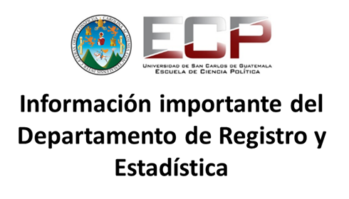 Información del Departamento de Registro y Estadística